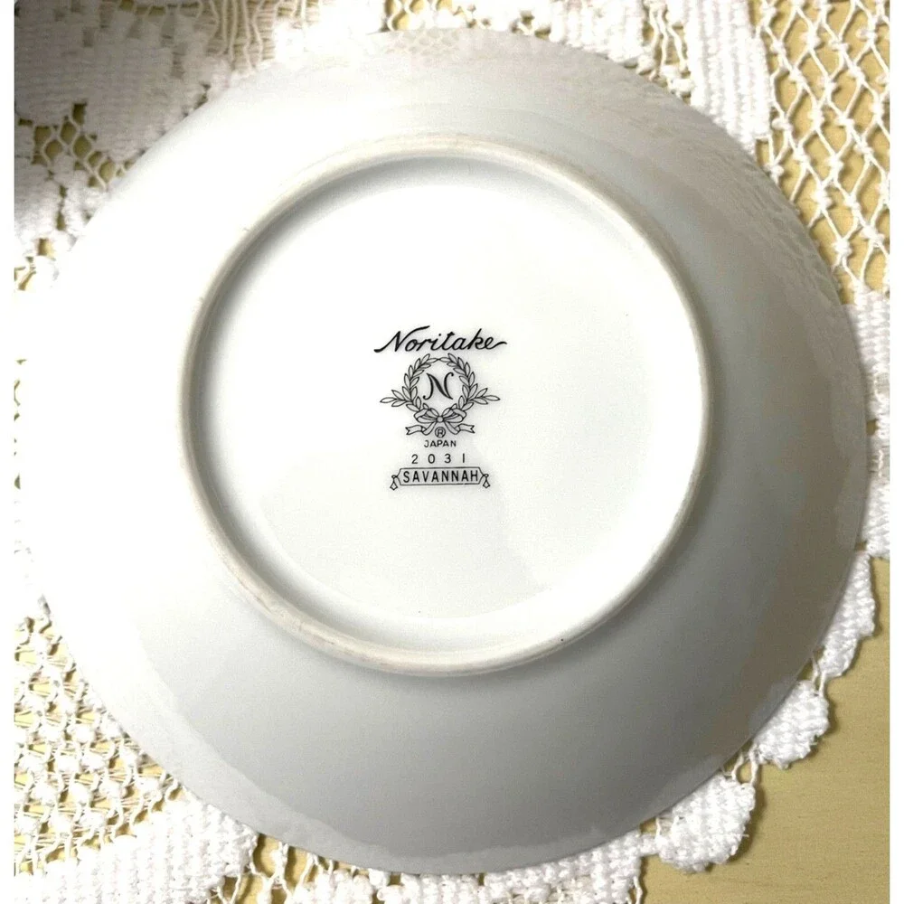 Noritake Savannah Fine China Berry Bowls Set Of 4 Floral Design 2031 Japan VGC